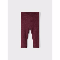 NAME IT Merinould Leggings Wang Red Mahogany